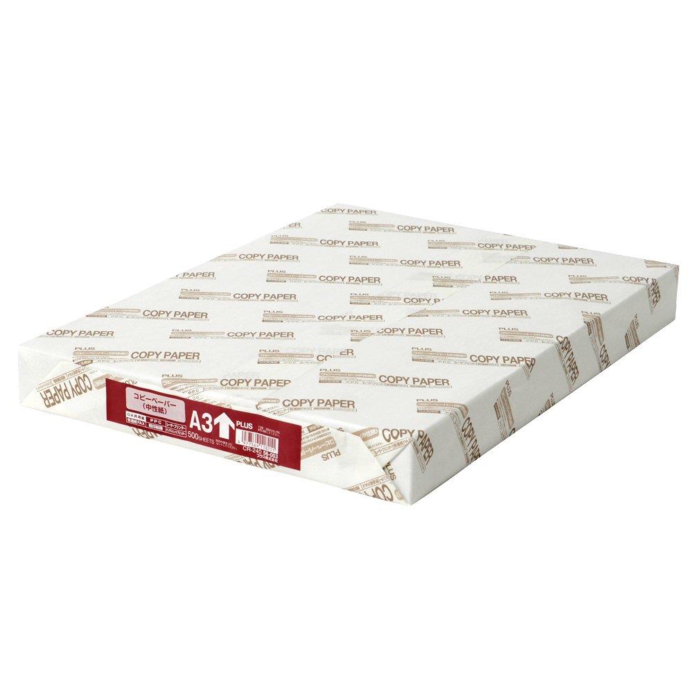 PLUS(プラス) プラス コピー用紙 A3 国産 白色度82% 紙厚0.09mm 500枚 CR-240 56-003
