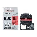 キングジム 【純正】 テプラPROテープカート リッジ マグネットテープ 18mm 赤ラベル/黒文字 長さ1.5m SJ18R