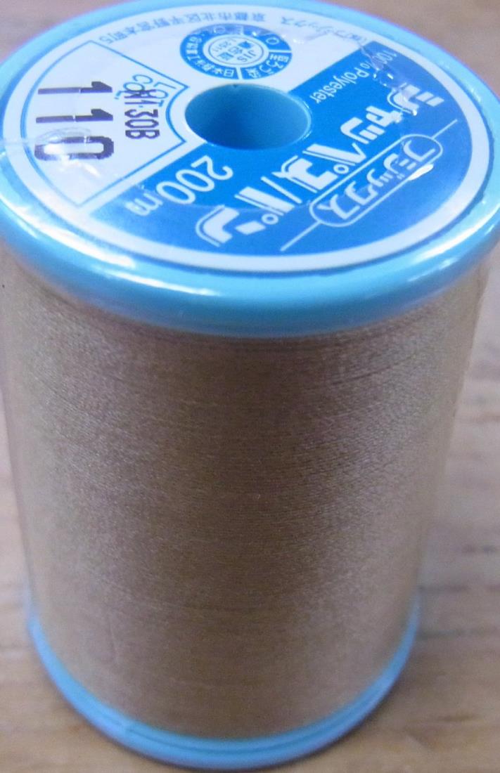 フジックス FUJIX シャッペスパン 普通地 用 ミシン糸 太さ 60番 200m巻 #110 ベージュ系 F56