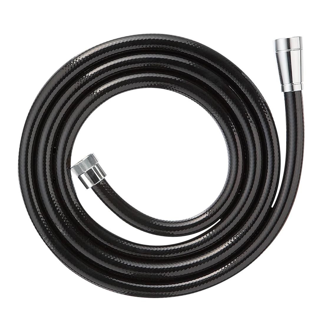 SANEI(サンエイ) シャワーホース ブラック ほとんどの対応 水栓側アダプター付 2m G1/2 PS30-86TXA2-D日本製