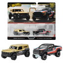 ホットウィール(Hot Wheels) プレミアム 2パック フォード ブロンコ R / ’17フォード F-150 ラプター 乗り物おもちゃ ミニカー 3歳か...