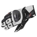 コミネ バイク用 グローブ チタニウムスポーツグローブ ホワイト/ブラック 2XL GK-236 12970 春夏秋向け 本革 カーボン ストレッチ素材 チタン