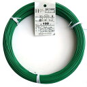 ダイドーハント (DAIDOHANT) 針金 ビニー ル被覆 カラーワイヤー グリーン ( 緑 ) 太さ #16 (1.6 mm x 長さ 100m 54015