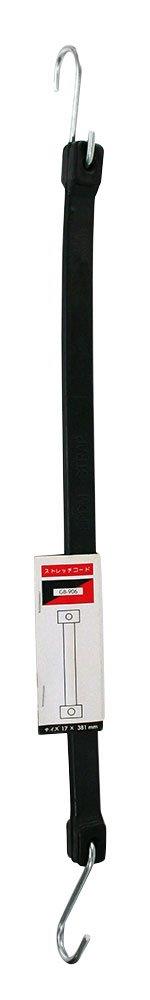 和気産業 ストレッチコード 黒 幅17X長さ381mm 荷物 仮固定 GB-906 1本入り
