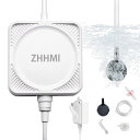 ZHHMl 水槽エアーポンプ 小型エアーポンプ 0.3L / Min空気の排出量 空気ポンプ 低騒音 効率的に水族館/水槽の酸素提供可能 (四角形 ホワイト)