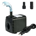 aninako 水中ポンプ 小型 ウォーターポンプ 2つのノズル 水流循環ポンプ 水 流量調整可能 100v 水泵 魚の水槽など 小型揚水ポンプ IP68 防水 ミニポンプ 水槽潜水ポンプ 水換えポンプ 電動 排水 静音設計 吐出量600L/H 噴水1.2m 水耕栽培・水族館水換え・養殖場適用 (A 100v 6