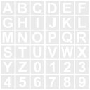 EUSTACEステンシルシート アルファベット 数字 36枚セット 製図 描画 テンプレート 角文字レター ステンシル 大文字A-Zと0-9 DIY 絵画 塗装...