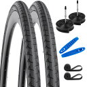 2本セット,700 25c タイヤ,700x25c 25-622 自転車タイヤ + チューブ 仏式バルブ60mm +リムテープ + タイヤレバー,タイヤ 700...