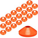 BiAnYC 20枚,マーカーコーン,カラーコーン,サッカー マーカー,サッカー ドリブル 練習用品,トレーニングコーン,サッカー 野球 テニス フットサル用品,ボールスポーツ 団体競技や部活,練習 陸上競技 運動会用品 収納袋とホルダー付き(オレンジ)