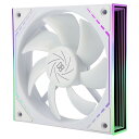 Thermalright TL-M12W 120mm ARGB CPUファン、速度1500RPM、ホワイト コンピュータケースファン、静音4ピンPWM PCファン、S-FDBベアリングCPUクーラーファン用、サイドミラーARGB照明効果付き(2)