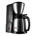 メリタ(Melitta) コーヒー ノアプラス ブラック【5杯用/ステンレス製二重構造ポット/アイスコーヒー/蒸らし機能搭載】