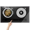 KR KITCHENRAKU ihマット ihクッキングヒーターマット 滑り止め ストーブ傷防止保護 焼け焦げ防止 電磁調理器用 シリコンマット 断熱パッド 水洗い可 汚れ防止 (20cm, ホワイト)