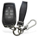 HT Sports トヨタ キーケース 【洗練された上質さ】 キーカバー スマートキー 車 専用 防水 高強度 亜鉛合金 耐衝撃 TPU 指紋防止 耐擦傷 【エグゼクティブブラック】 レザーギフトボックス付き