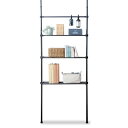 【洗面所でのタオルハンガーにも】アイリスプラザ ラック 壁面 耐荷重各5kg 天井170-205cm/220-260cm対応 幅68 ブラック ワイド 壁面 スリム TWR-680