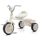 UBRAVOO 三輪車 子供用三輪車 1-5歳 ペダル付き 調整可能 運び便利 コンパクト 超軽量 組み立て簡単 空気入れ不要 バイク 乗り物 おもちゃ 乗用玩具 アウトドア&室内兼用 プレゼント (白)