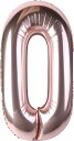 数字バルーン32インチ ローズゴールド 誕生日風船 数字0 アルミ風船 誕生日 ハッピーバースデー 飾り付け ウェディング 記念日 (0, ローズゴールド)