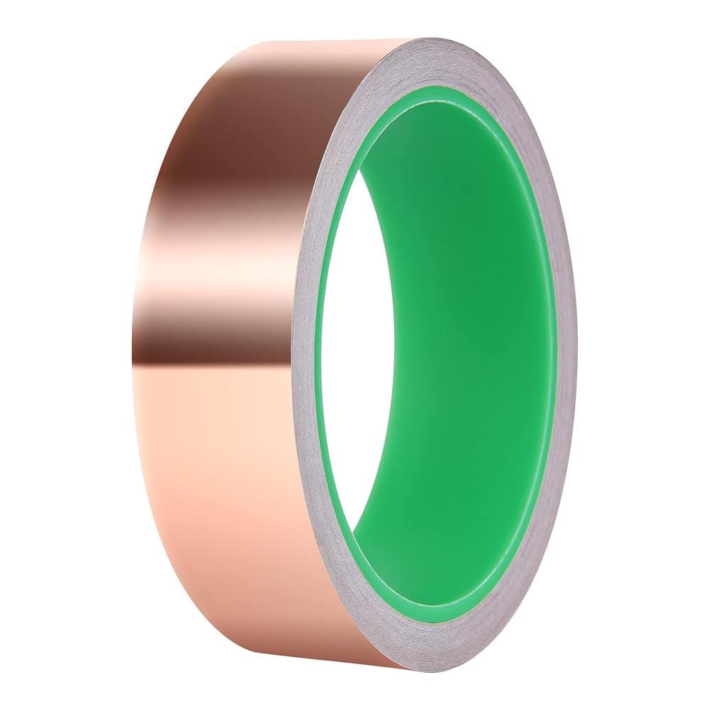 SANJAOYEE 銅箔テープ 幅20mm×長さ20m 導電性銅箔粘着テープ 両面導電性 金属テープ 耐熱 強粘着 銅箔..