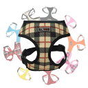 THAIN 犬 ハーネス 小型犬 ハーネス チェック 犬のハーネス 犬用ハーネス 可愛い ペット用品 ハーネス 犬 安全 通気 ドッグハーネス 小型犬 おしゃれ 胴輪 人気 格子縞(S,ブラック)