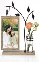 Afuly 写真立て はがき フォトフレーム かわいい 写真たて 2面 植物栽培可 木製 スタンド式 誕生日 記念日 プレゼント 贈り物 バレンタイン 装飾 プレゼント
