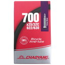 チャオヤン(CHAO YANG) 自転車 チューブ 700×25~32C 仏式48mmバルブ ボックスパッケージ 154-816 ブラック