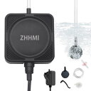 ZHHMl 水槽エアーポンプ 小型エアーポンプ 0.3L / Min空気の排出量 空気ポンプ 低騒音 効率的に水族館/水槽の酸素提供可能 (四角形 ブラック)