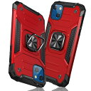 TMUJWS i Phone 13 mini 用ケース リング 衝撃吸収 耐衝撃 TPU+PCバンパー 二重構造 米軍MIL規格 全面保護カバー 滑り防止 車載ホルダー対応 擦り傷防止 滑り止め 軽量 薄型 アイフォン 13ミニ 用カバー 5.4インチ 指紋防止 耐久 おしゃれ 人気 携帯カバー 赤 MZ62-58