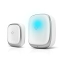 KULUSUPA ワイヤレスチャイム 玄関チャイム 電池不要 自動発電 音と光で呼び出しチャイムセット 7色led 4段階音量調節38曲選択 防水防塵 介護呼び...