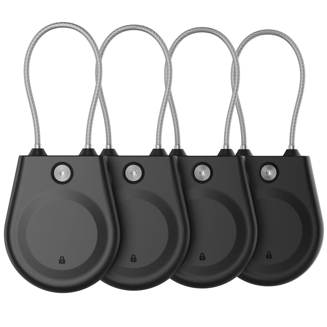 AirTagスタンド、ケーブル付きAirtagロックケース、IPX8防水、荷物、キーホルダー、バックパックなどに..