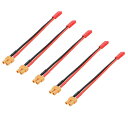 Yiqigou 5pcs XT60 XT-60メスプラグコネクタは10cm 20AWGシリコンワイヤーを介してJSTメスプラグコネクタに変換される