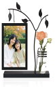 Afuly 写真たて 2面 はがき2L フォトフレーム 植物栽培可 写真立て かわいい (ブラック, 2L)