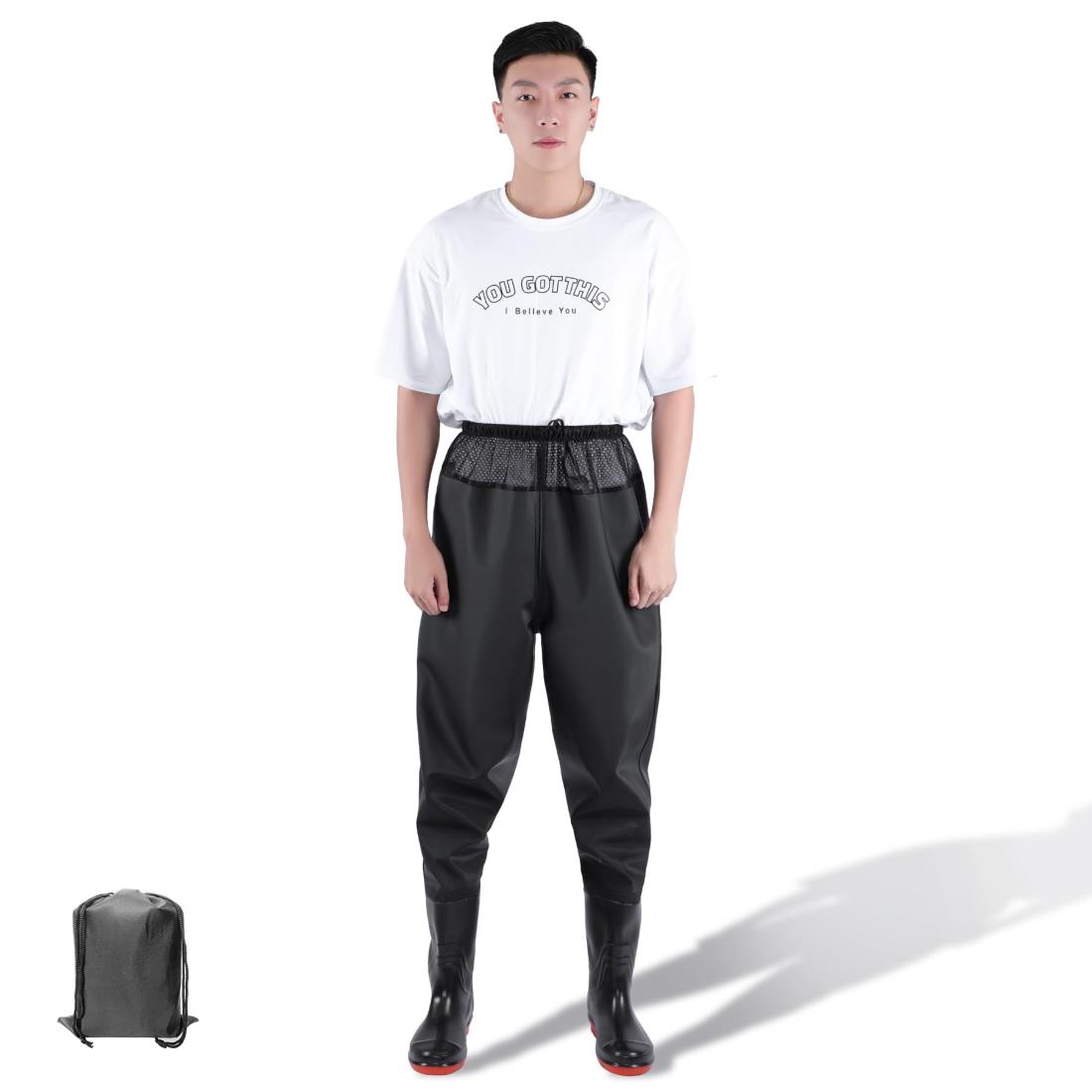 KUKUN ウェーダー 釣り 胴長 長靴 防水 どうなが靴 作業用 レディース ワークマン 胴付長靴 磯長靴 フィッシングウェーダー 防災グッズ 簡単着脱 川 海 渓流 田植え 浅瀬 漁業 (39)