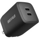バッファロー 充電器 Type-C 65W USB PD Power Delivery 3.0 PPS 急速充電 GaN 窒化ガリウム 折り畳み式 コンセント プラグ PSE適合 【 i Phone 16 / 16e / 15 / 14 / iPad/Android/Macbook/Windows 対応】 BSACPD6505C2BK