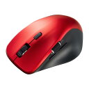 サンワサプライ 静音Bluetoothマウス(サイドホイール付き・5ボタン・レッド) MA-BBS523R