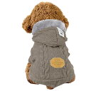 SHUUMEEKAペット服 セーターコート 冬服 犬服 コートジャケット 袖なし ドッグウエア ダウンベスト 厚手 犬服 猫服 パーカー 防寒着 防風 保温 暖かい 小中型犬 お出掛けお散歩に
