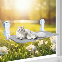 吸盤式窓用ハンモック 猫用ベッド 通気性メッシュ 強力吸着力 耐荷重20kg 折り畳み式 組立簡単 洗濯可能 日光浴/休憩/ストレス解消用 30×45/30×52/30×62cm 四季兼用 ペット用 (グレー, 30*52cm)