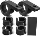 Kiligen ライトバー取り付けブラケットLEDライト水平バーチューブクランプは0.75”/1” /1.25”(19-30mm)に適合ブルバールーフラックATV UTVトラック用ロールケージホルダー、2パック
