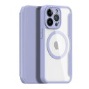 iphone 13 pro ケース 手帳型 magsafe対応 背面 透明 クリア 財布型 アイホン 13 プロ ケース マグネット スマホケース i Phone13 Pro 手帳型ケース 耐衝撃 カバー 薄い Qi ワイヤレス充電 あいふぉん13プロ スマホカバー (i Phone 13 Pro, パープル)