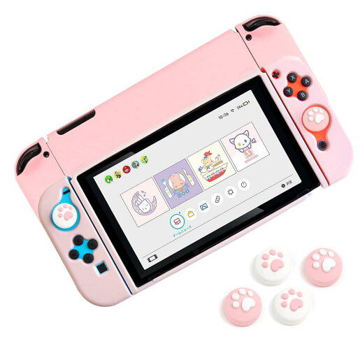 Y F LU GOO Switch用カバー&ジョイスティックカバー スイッチ用ケース アナログスティックカバー 4x猫爪肉球 Joy-Con用 全面保護ケース 耐久性tpu素材 キズ防止 衝撃吸収 着脱簡単 擦り傷防止 取り外し可能 指紋防止 可愛い (ライトピンク) Y F LU GOO Switch用カバー&ジョイスティックカバー スイッチ用ケース アナログスティックカバー 4x猫爪肉球 Joy-Con用 全面保護ケース 耐久性tpu素材 キズ防止 衝撃吸収 着脱簡単 擦り傷防止 取り外し可能 指紋防止 可愛い (ライトピンク)