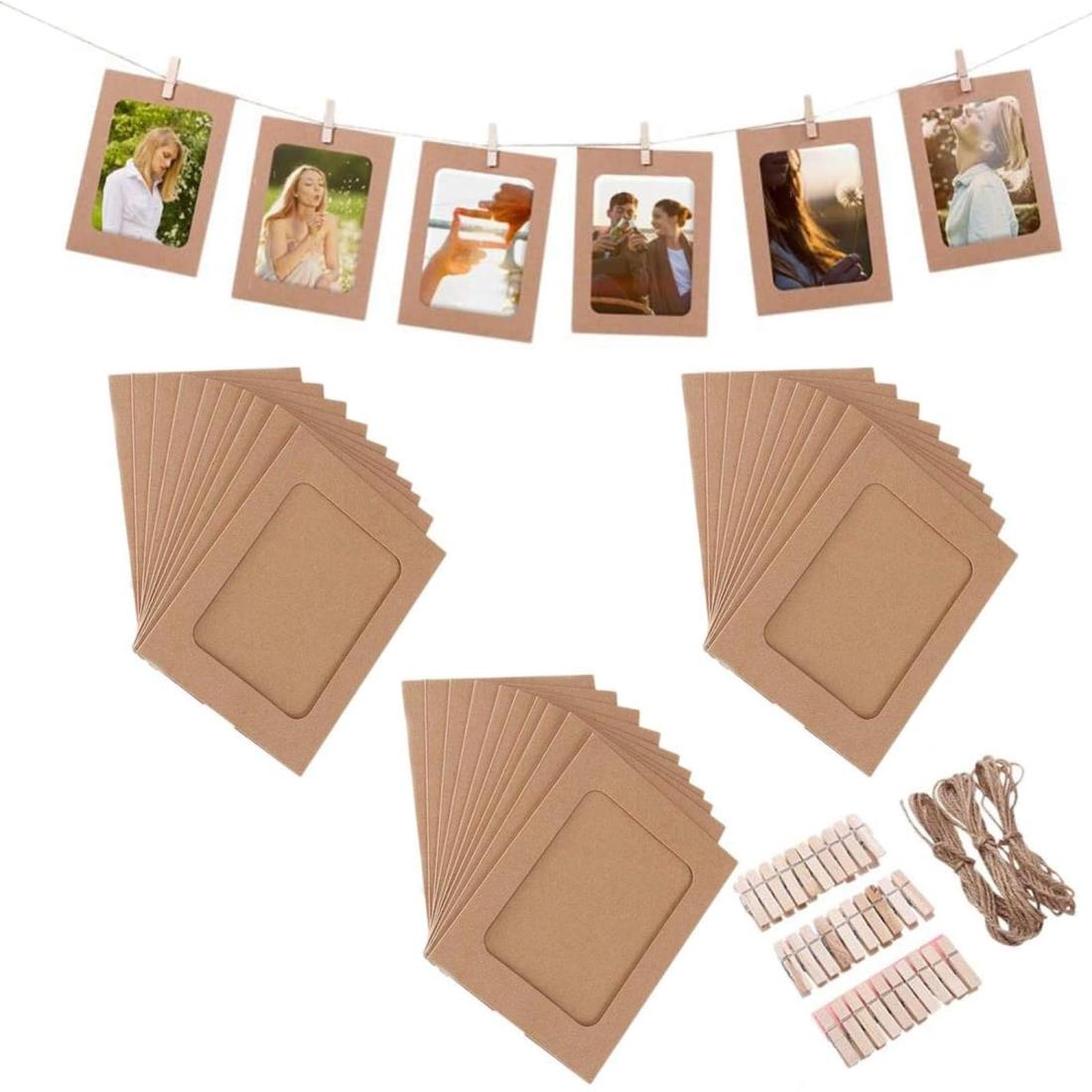 サムコス 写真フレーム 写真ガーランド セット 写真立て フォトフレーム 写真飾り 壁掛け ペーパーフォ..
