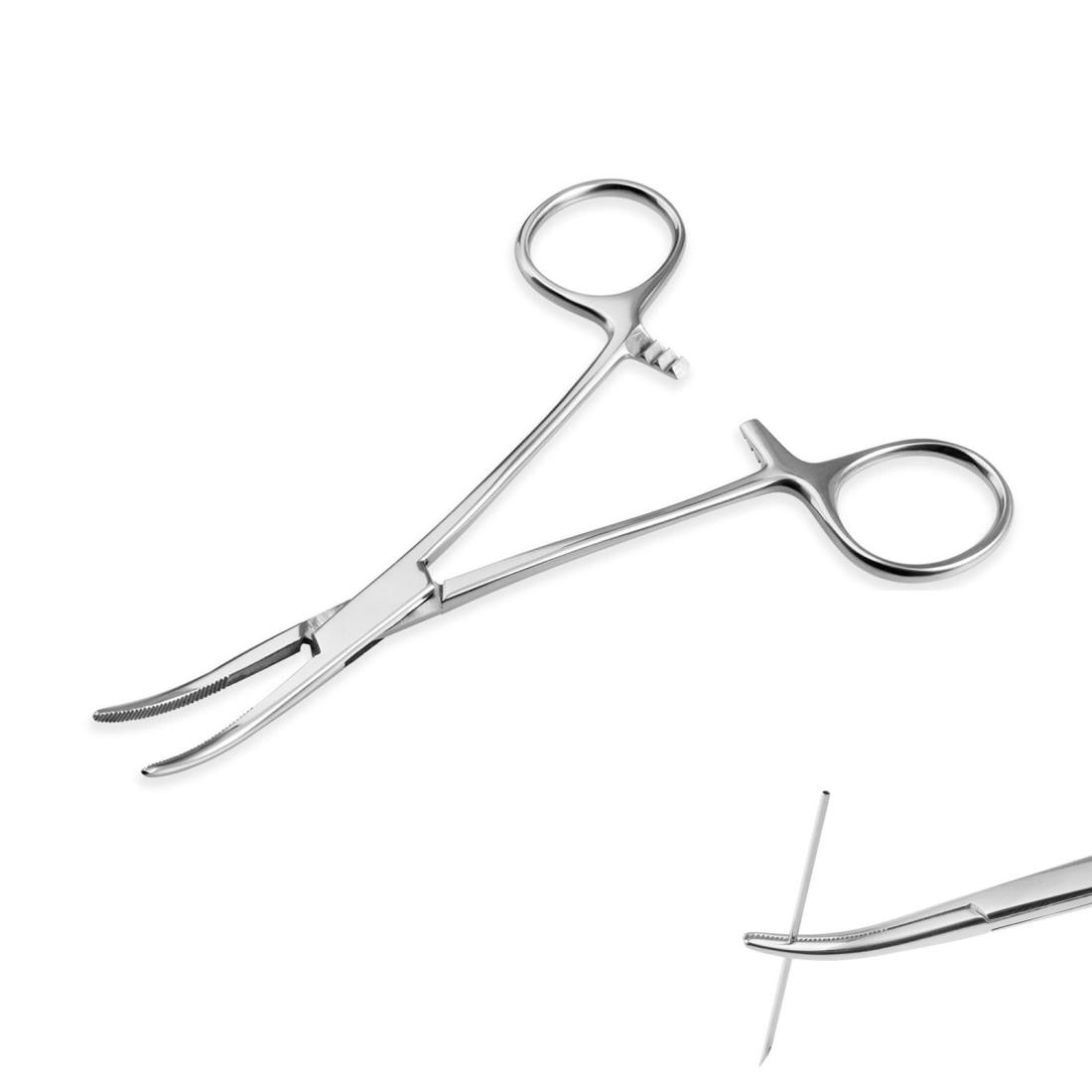 LOYELEY フォーセップ 鉗子 18cm かんし 釣り カンシ釣り 手芸用かんし ペット耳の毛抜き用 プライヤー 針はずし プライヤー 針抜き はさみ 滑り止め 操作簡単 錆びにくい 耐久性のある