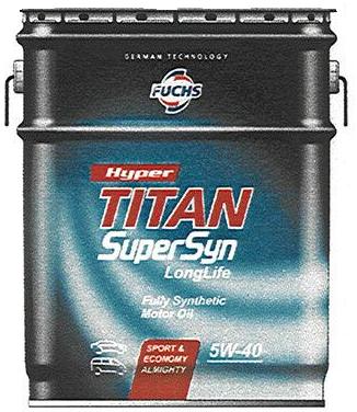 FUCHS　【フックス】　欧州車対応エンジンオイル　HyperTITAN　SuperSyn　LongLife　5W40　20L　13982
