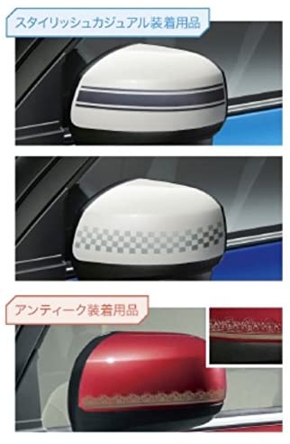 メール便可　DAIHATSU ダイハツ 純正用品 CAST キャスト ドアミラーデカール [2]08230-K2076:チェッカー