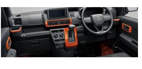 ダイハツ ハイゼットカーゴ【S700V S710V】　インテリアパネルセット(CVT車用)【オレンジ】[08170-K5012]