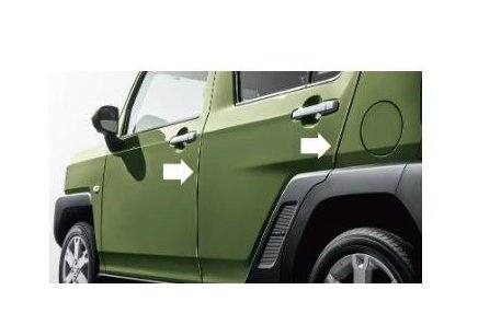 ダイハツ タフト【LA900S LA910S】　スタイリッシュドアエッジモール(1台分4本セット)【クロムグレーメタリック】