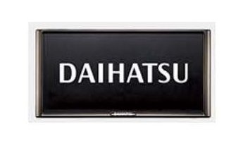 ダイハツ タフト【LA900S LA910S】　プレミアムナンバーフレームセット(2枚)【ダークブラックメッキ調】[08400-K2281×2]