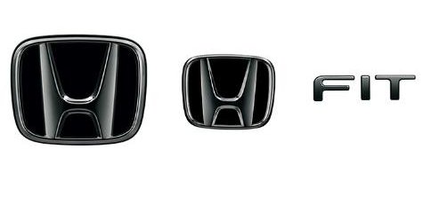 ホンダ フィット　2022.10～　型式確認　ブラックエンブレム(Hマーク2個＋車名エンブレム)【ブラッククローム】[08F20-TZA-000C]