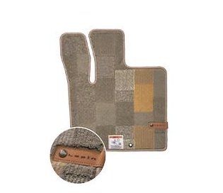 スズキ ラパン【HE33S】　フロアマット（ジュータン）（パッチワーク）（4WD車用）【グレージュ】[7590..
