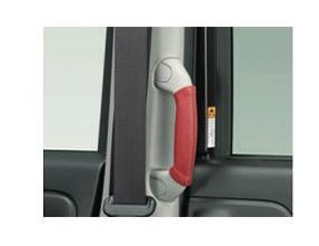 スズキ ワゴンRスマイル【MX81S MX91S】　本革乗降グリップカバー(左右セット)【レッド】[9914R-79R20]