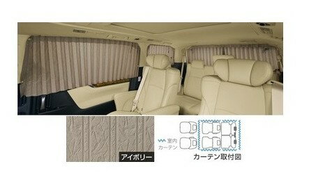 対応車種TOYOTA（トヨタ）　ALPHARD（アルファード） 対応年式2018/1〜現行 対応型式GGH30W　GGH35W　AGH30W　AGH35W AYH30W 純正品番※商品によって、金額・適応条件が異なる場合があります。ご不明な場合はお問い合わせ下さい。 08232-58080-A0　アイボリー 08232-58080-B0　ダークグレー 08232-58090-A0　アイボリー 08232-58090-B0　ダークグレー■商品仕様 1台分/一重・フォーマルプリーツタイプ/色［内装色］：アイボリー［フラクセン］。シンプルな織り柄のプリーツタイプ。材質：【カーテン生地】ポリエステル、【カーテンレール】樹脂（ABS）。SRSサイドエアバッグが全車標準装備のため、SRSサイドエアバッグ対応純正室内カーテン以外は使用しないでください。車種専用の純正用品以外を使用するとSRSサイドエアバッグが正常に作動しなくなり、重大な傷害を受ける恐れがあります。 適応グレード：ExecutiveLoungeグレード、GFグレード、Gグレード、Xグレード、ツインムーンルーフ(メーカーオプション)付車、ヘッドサポートクッション無車