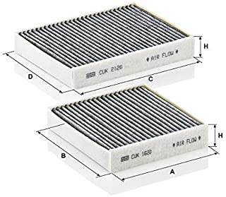 MANN　エアコンフィルター　（シトロエン／C3）　CUK　21　000-2　【型式：A55F01　（オートAC）　初年：10/05～】　2個1セット